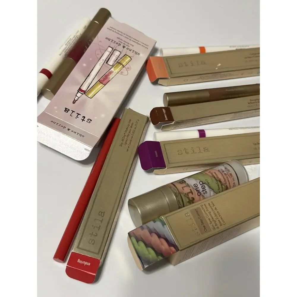Stila Makeup Bundle Lot Lippies & One Step Correct